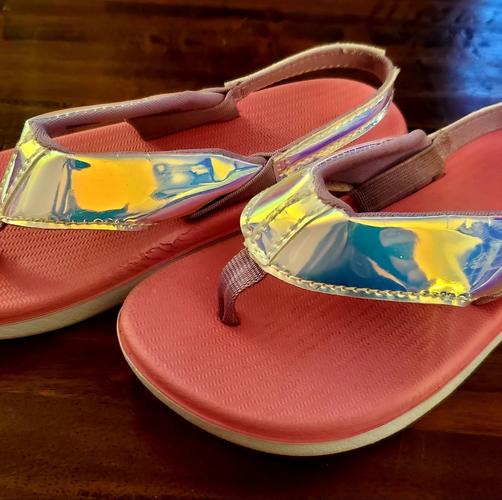Iridescent Flip Flops